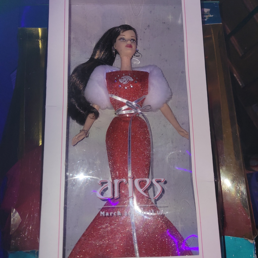 Red Aries Doll with White Fur Trim